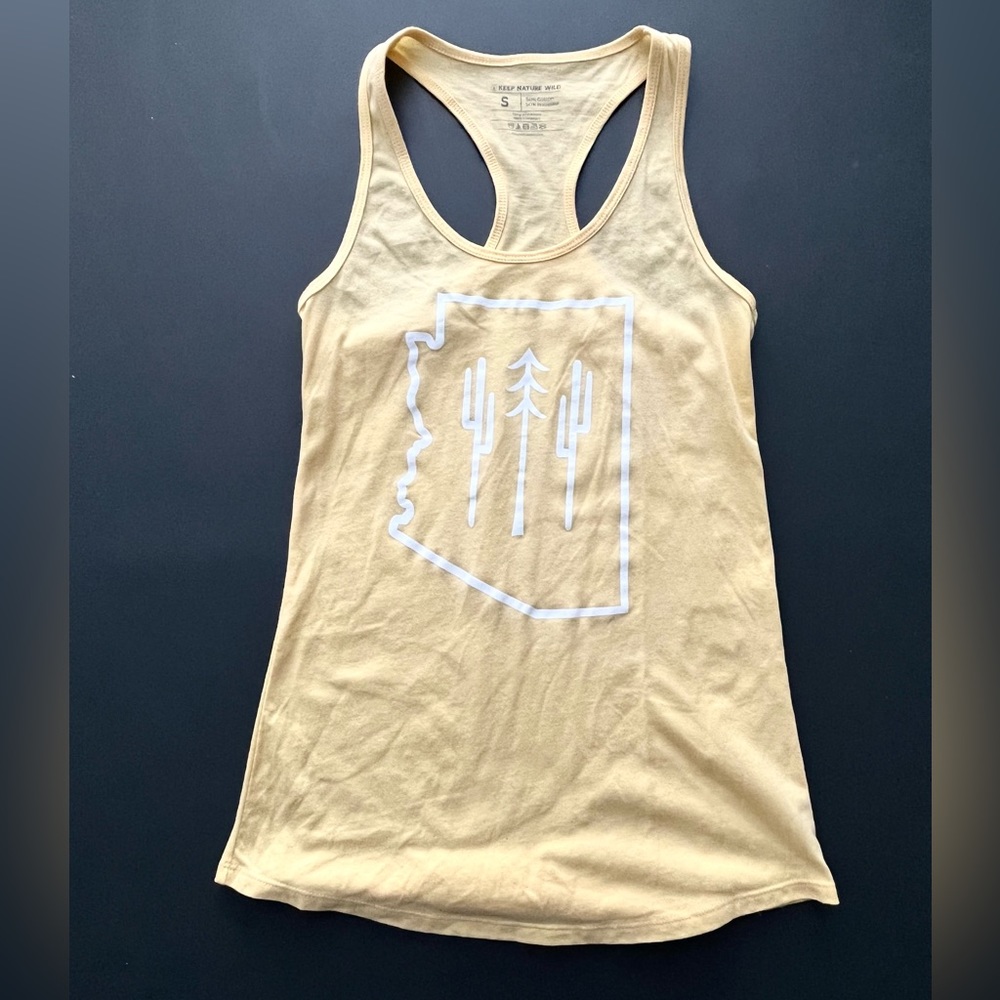 KNW Keep Nature Wild Light Yellow Arizona National Park Racerback Tank